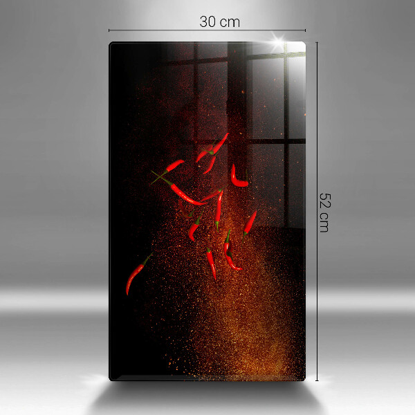 Placă din sticla protectie perete Ardei iute