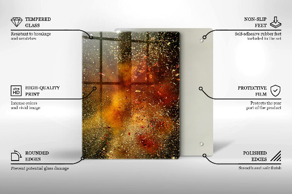 Placă protecție plita Condimente colorate