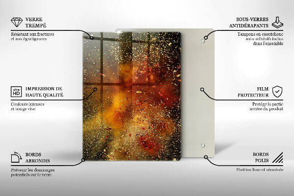 Placă protecție plita Condimente colorate