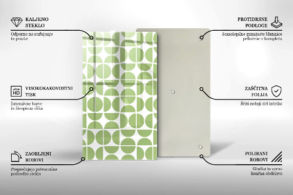 Placă din sticla protectie perete Model de forme boho