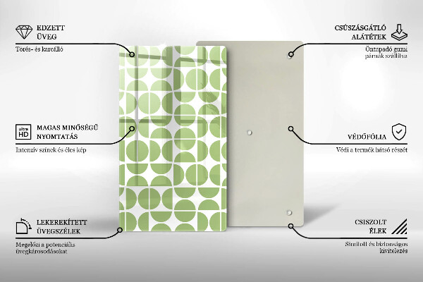 Placă din sticla protectie perete Model de forme boho