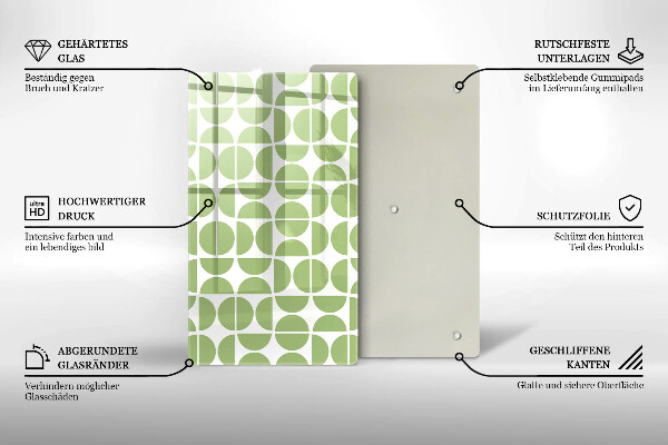 Placă din sticla protectie perete Model de forme boho