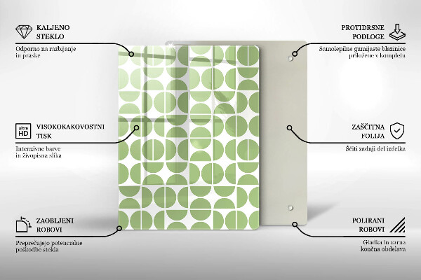 Placă din sticla protectie perete Model de forme boho