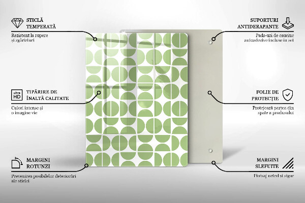 Placă din sticla protectie perete Model de forme boho