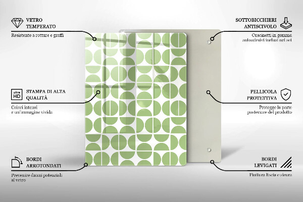 Placă din sticla protectie perete Model de forme boho