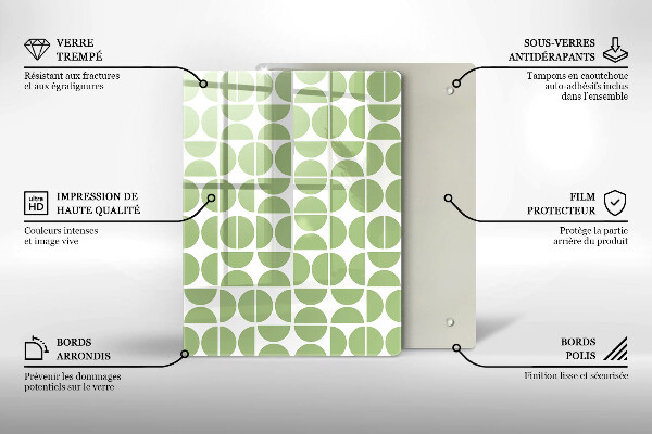 Placă din sticla protectie perete Model de forme boho