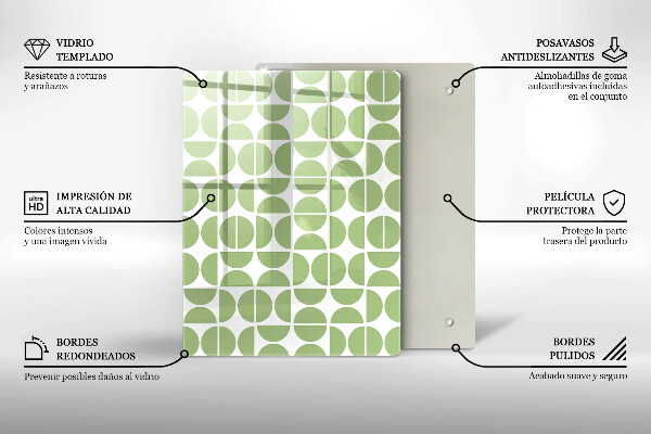 Placă din sticla protectie perete Model de forme boho