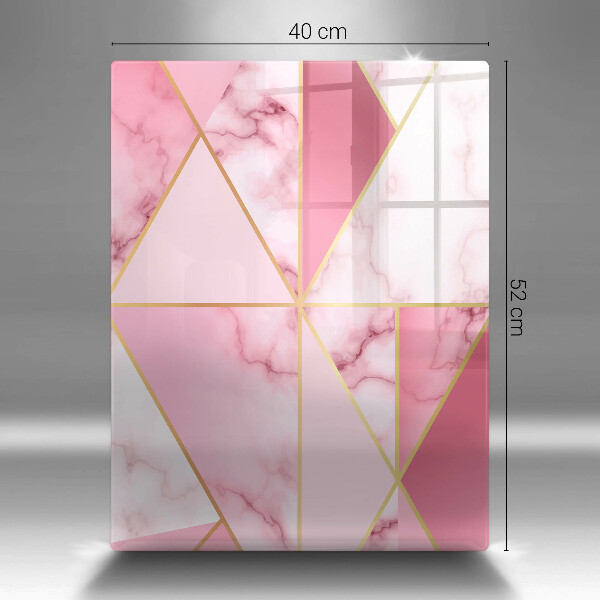 Placă din sticla protectie perete Marmură geometrică