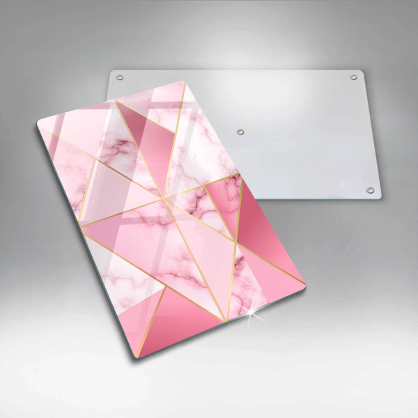 Placă din sticla protectie perete Marmură geometrică