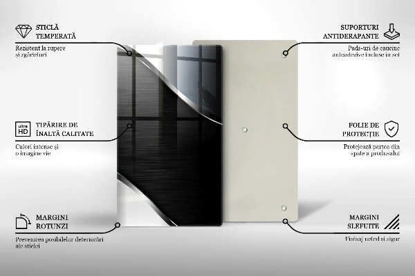 Placă din sticla protectie perete Abstracția metalului