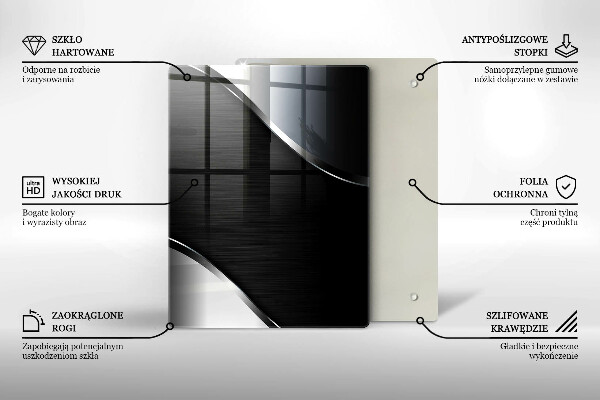 Placă din sticla protectie perete Abstracția metalului