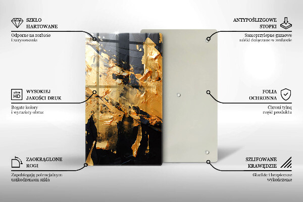 Placă protecție plita Textura eleganta de vopsea