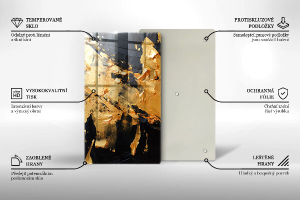 Placă protecție plita Textura eleganta de vopsea