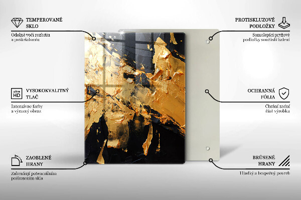 Placă protecție plita Textura eleganta de vopsea