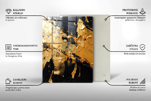 Placă protecție plita Textura eleganta de vopsea