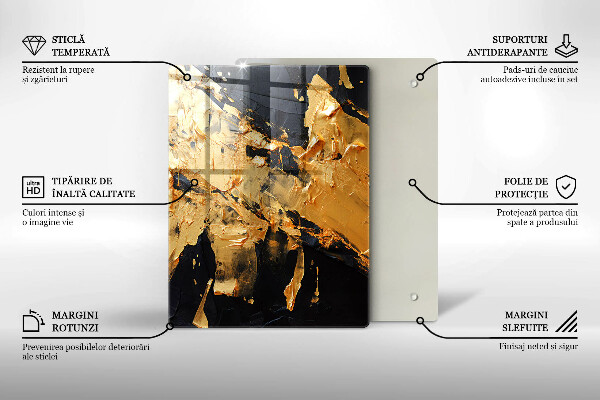 Placă protecție plita Textura eleganta de vopsea