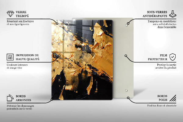 Placă protecție plita Textura eleganta de vopsea