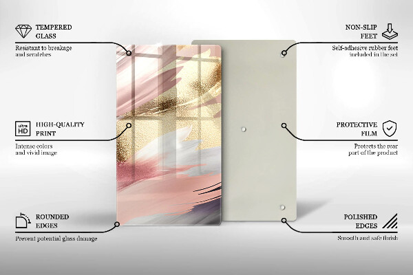 Placă protecție plita Pete pastelate