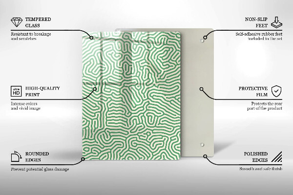 Placă din sticla protectie perete Linii abstracte