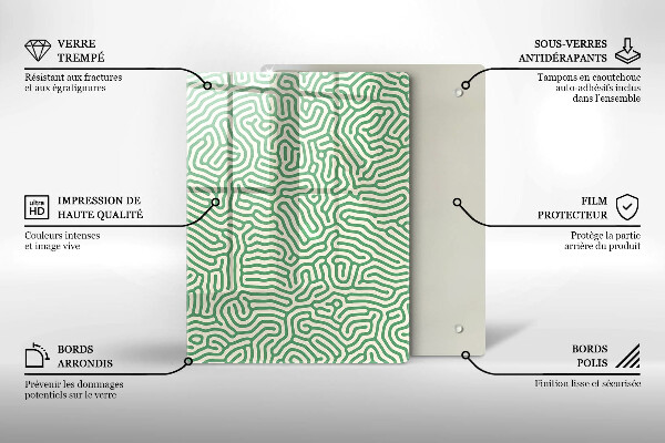 Placă din sticla protectie perete Linii abstracte