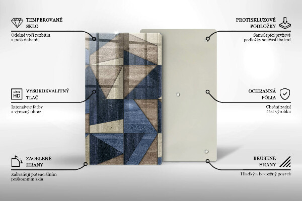 Placă din sticla protectie perete Abstracția geometrică