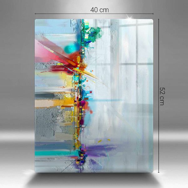 Placă din sticla protectie perete Abstracție pictată