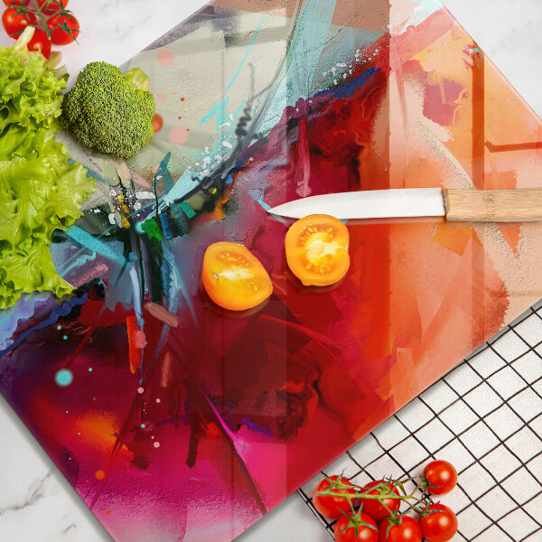 Placă din sticla protectie perete Abstracție pictată