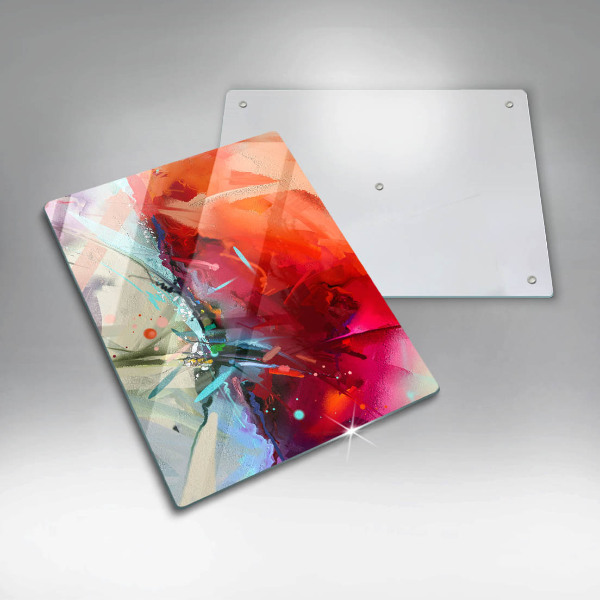 Placă din sticla protectie perete Abstracție pictată