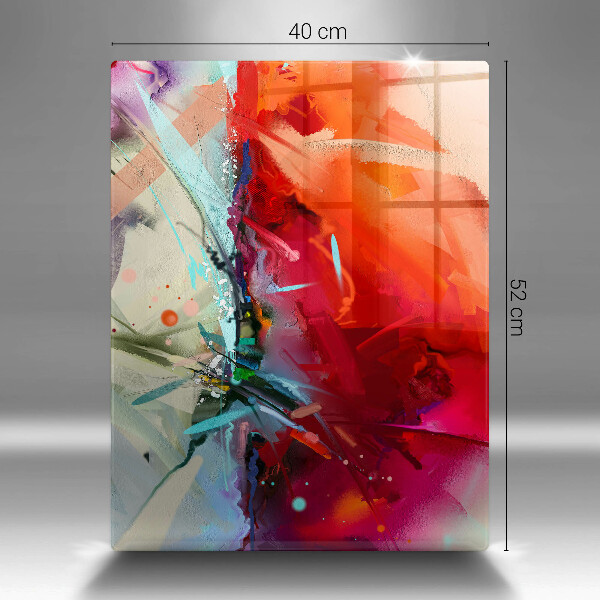 Placă din sticla protectie perete Abstracție pictată
