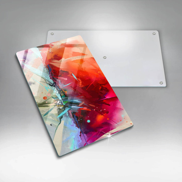 Placă din sticla protectie perete Abstracție pictată
