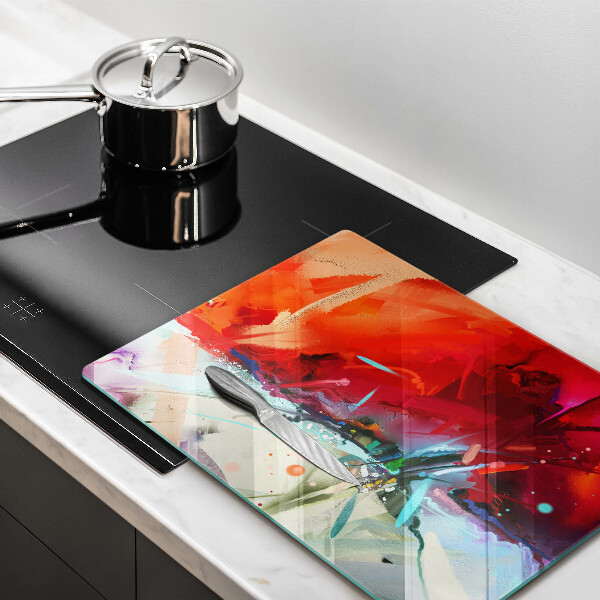 Placă din sticla protectie perete Abstracție pictată