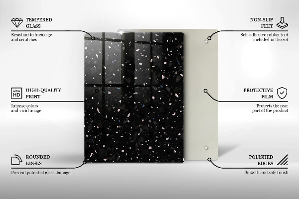 Placă din sticla protectie perete Gresie închisă la culoare