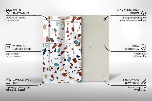 Placă din sticla protectie perete Piatra decorativa