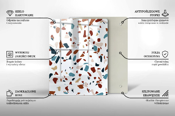 Placă din sticla protectie perete Piatra decorativa