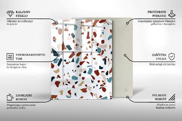 Placă din sticla protectie perete Piatra decorativa