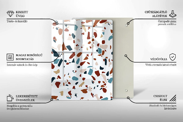 Placă din sticla protectie perete Piatra decorativa