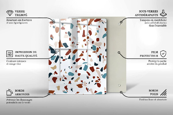 Placă din sticla protectie perete Piatra decorativa