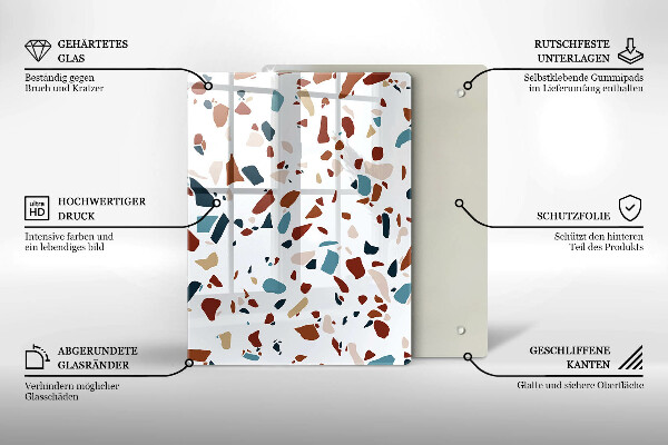 Placă din sticla protectie perete Piatra decorativa