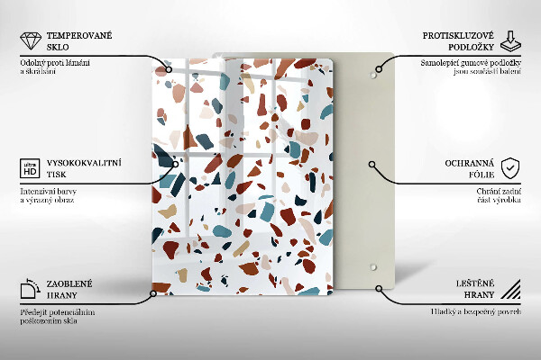 Placă din sticla protectie perete Piatra decorativa