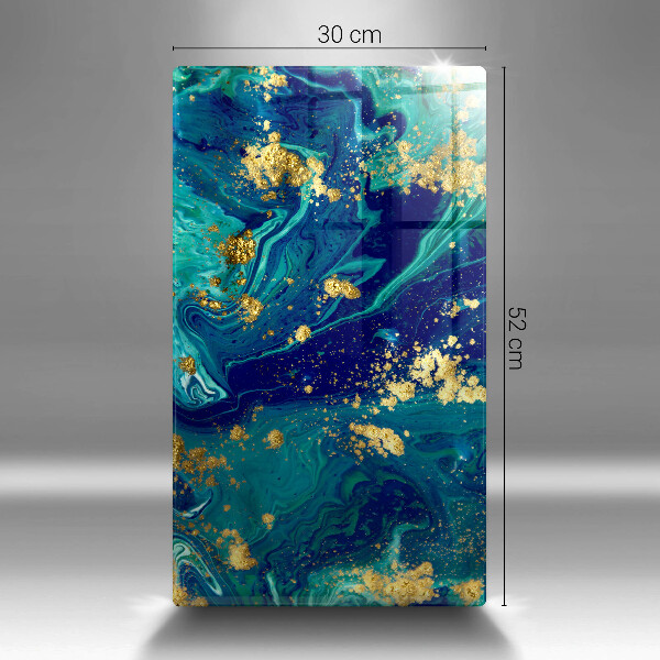 Placă din sticla protectie perete Abstracție cu aur