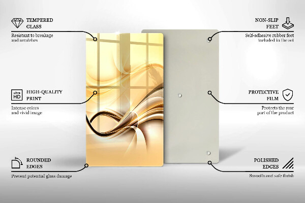 Placă din sticla protectie perete Abstracția fumului