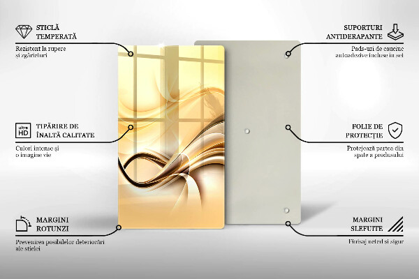 Placă din sticla protectie perete Abstracția fumului