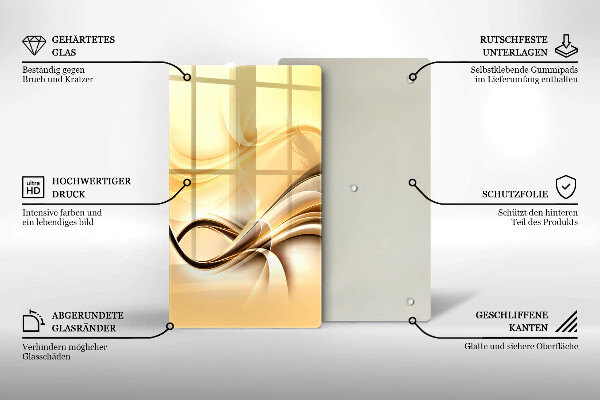 Placă din sticla protectie perete Abstracția fumului