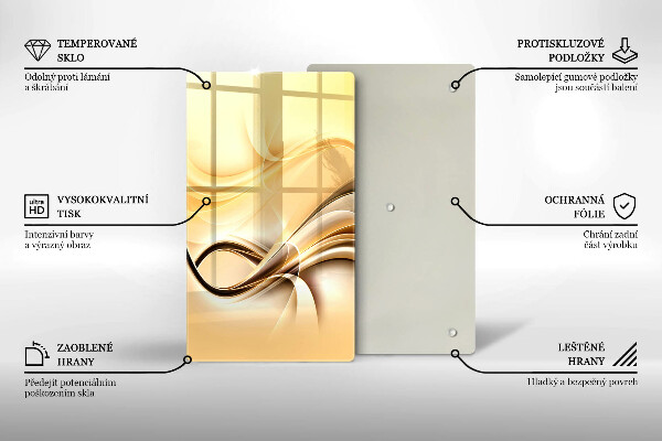 Placă din sticla protectie perete Abstracția fumului