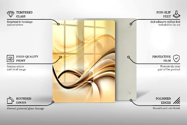 Placă din sticla protectie perete Abstracția fumului