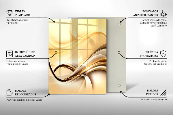 Placă din sticla protectie perete Abstracția fumului