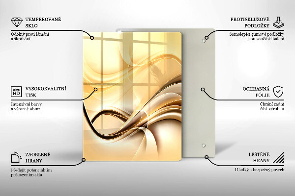 Placă din sticla protectie perete Abstracția fumului