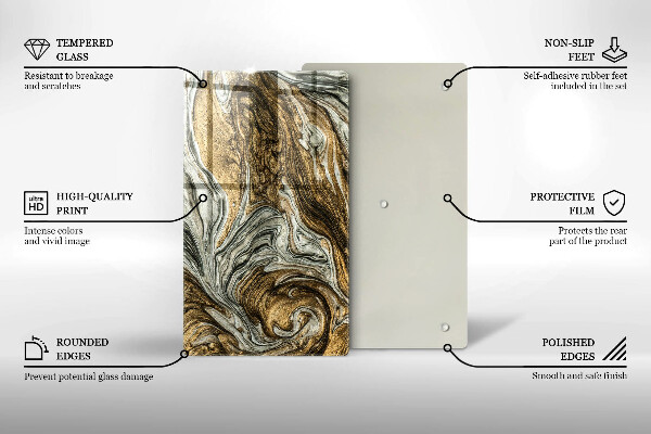 Placă din sticla protectie perete Abstracție bogată