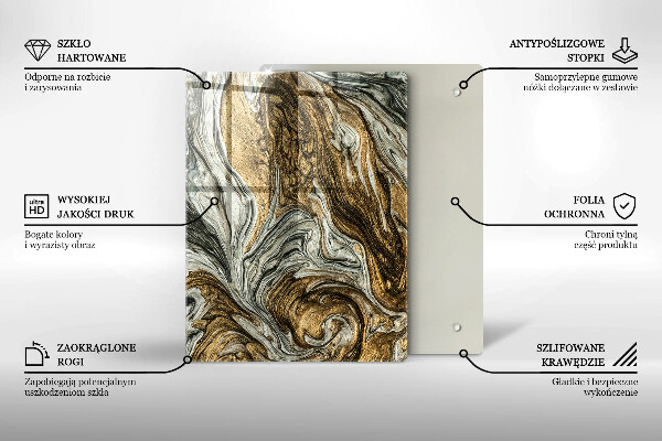 Placă din sticla protectie perete Abstracție bogată