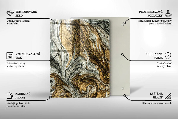 Placă din sticla protectie perete Abstracție bogată